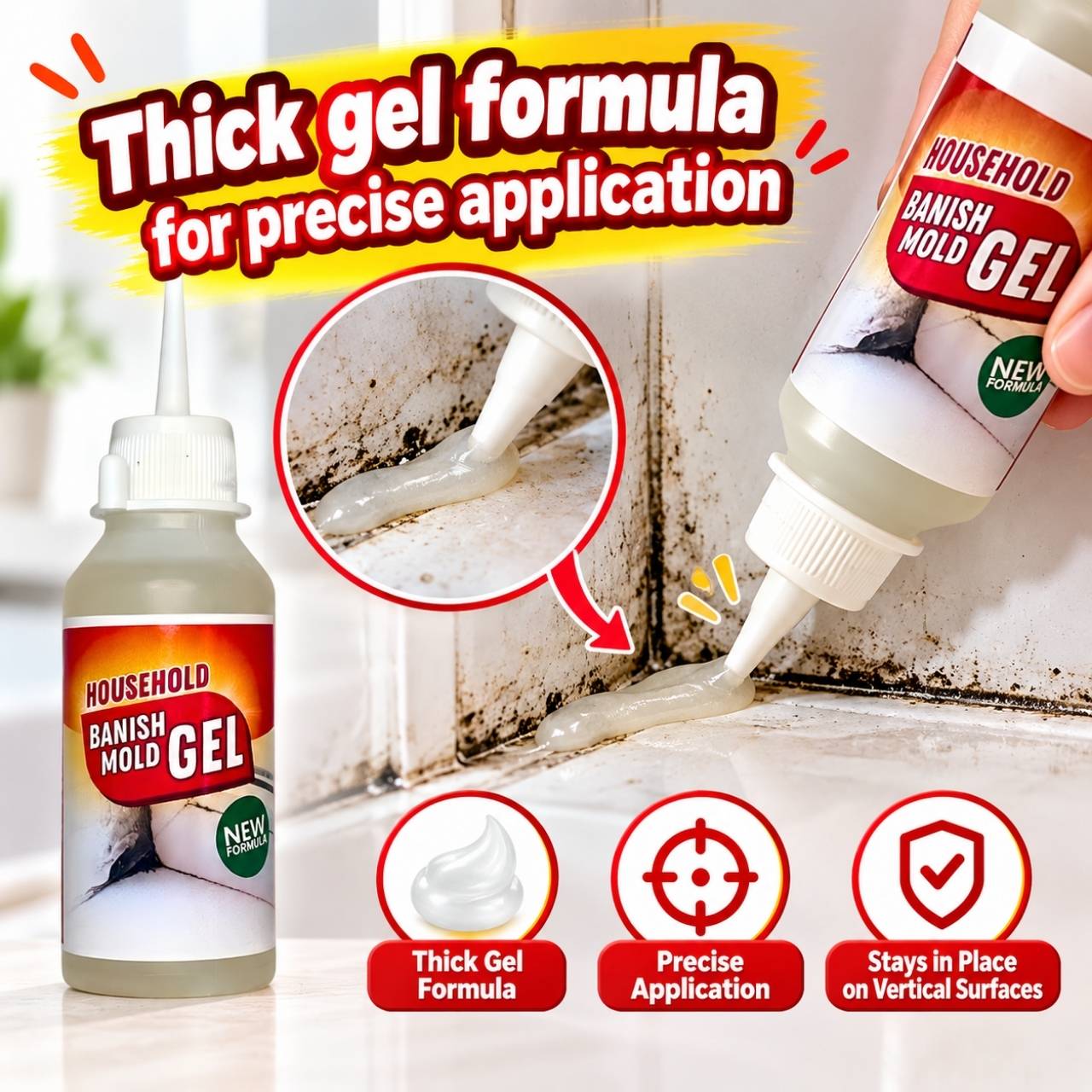 Gęsta formuła żelu zapewniająca precyzyjną aplikację